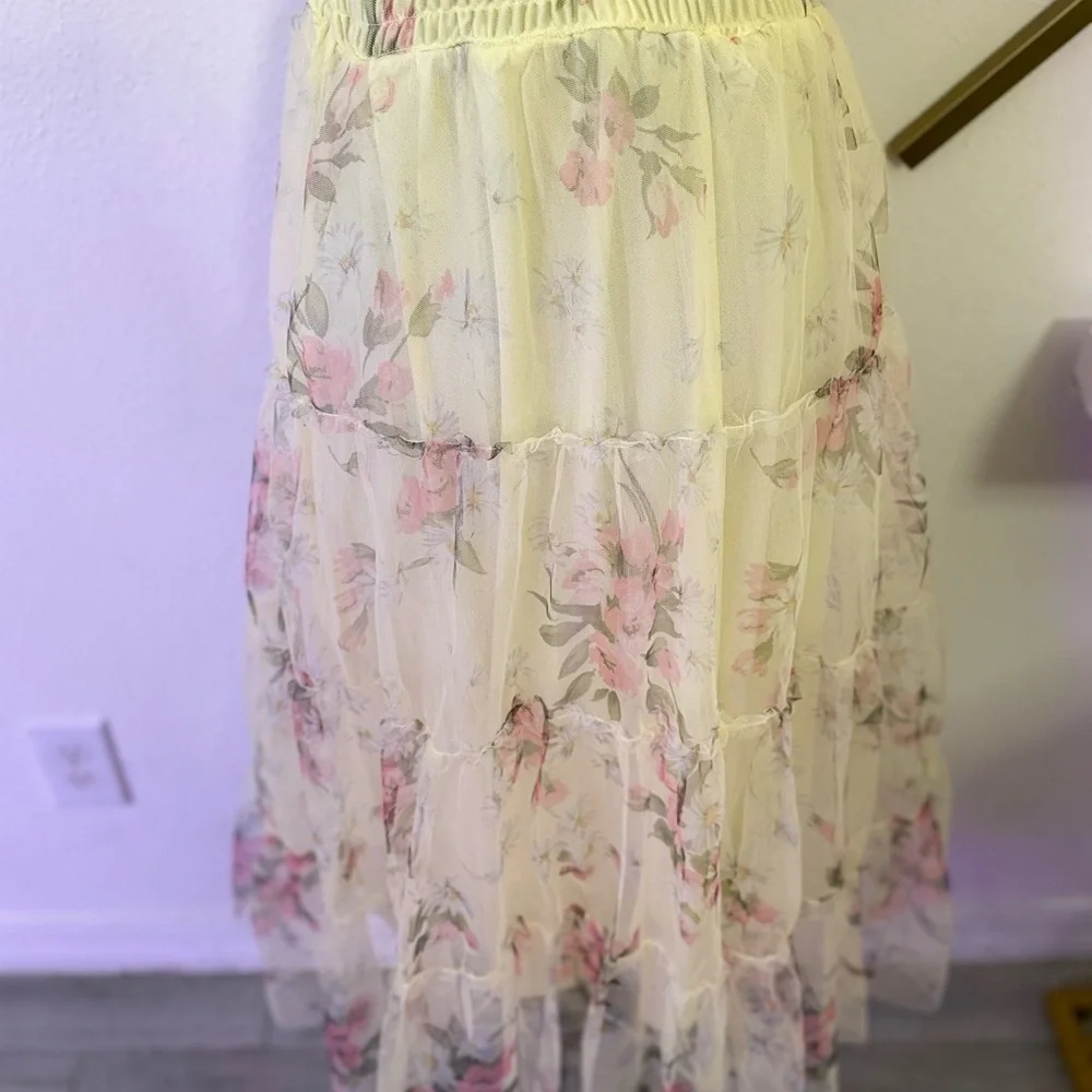 Floral Smocked Dress with Ruffle Straps